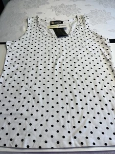 Christine Alexander White Sleeveless Top Swarovski Crystals Walt Disney World M - Picture 1 of 12