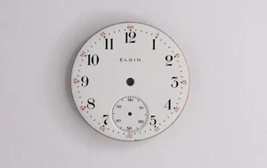 6S Elgin Pocket Watch Porcelain Dial 1089 - Picture 1 of 2