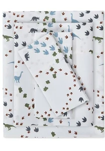 NEW Urban Dreams Dusty The Dino 4-Pc. Printed Full Sheet Set. Size FULL - Picture 1 of 8