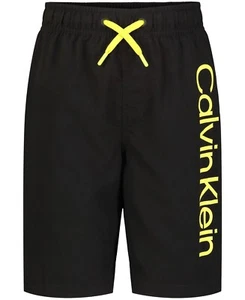 CALVIN KLEIN Big Boys Quick Dry Swim Trunks Black Size M (10/12) - Picture 1 of 2