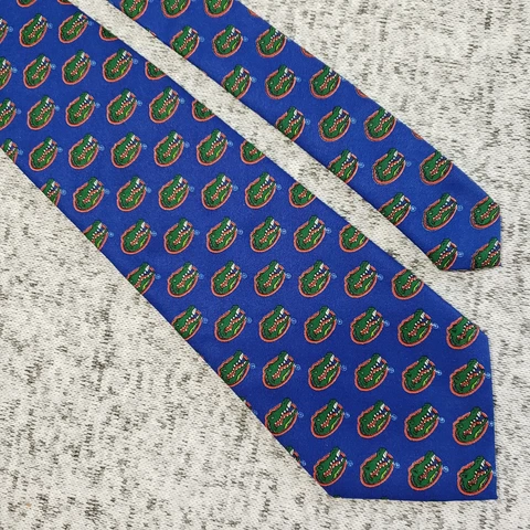University of Florida Mens Neck Tie Gators Logo NCAA Blue Eagles Wings Cover