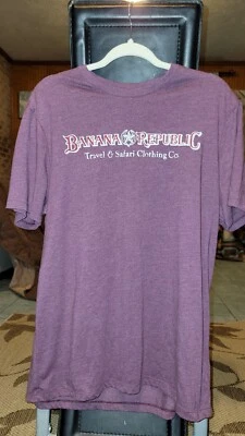 Vintage 90s Banana Republic T Shirt Purple Size L Foto 1 de 3