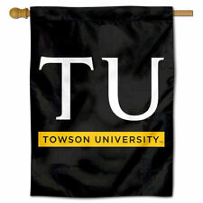 Towson University Wordmark Two Sided House Flag