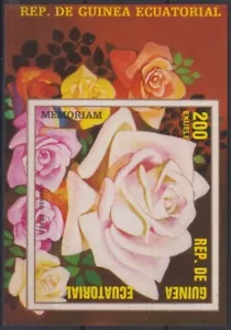 F-EX31830 GUINEA ECUATORIAL MNH ROSE ROSAS FLOWER FLORES. - Picture 1 of 1