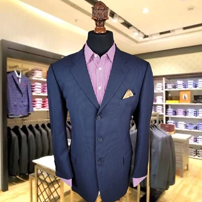 JOSEPH ABBOUD Hombres Blazer Lana Azul Cuadros 42R Botón Chaqueta Deporte Traje Abrigo Foto 1 de 4