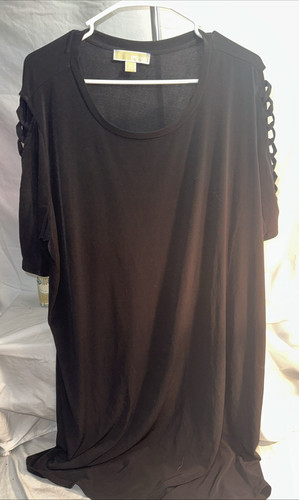 Michael Kors Vestito Donna 3X Manica Corta "Piccolo Abito Nero"