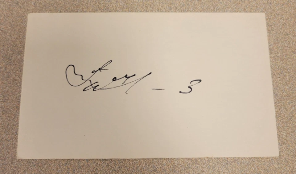 TARJETA ÍNDICE FIRMADA POR MIKHAIL TATARINOV 3x5 autógrafo nhl nordiques capitales bruins Foto 1 de 1