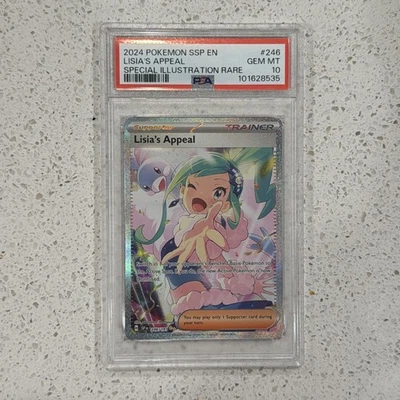 2024 Pokémon Lisia’s Appeal SIR PSA 10 English Surging Sparks  - Image 1 of 2