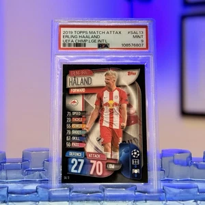 2019 TOPPS MATCH ATTAX Erling Haaland ROOKIE RC Haland #SAL13 PSA 9 🔥 - Picture 1 of 2