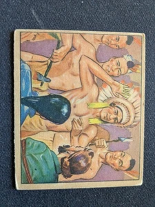 1949 Bowman Wild West Karte # B-8 Ein Indianer vergisst nie (sehr guter Zustand/sehr guter Zustand) - Bild 1 von 3
