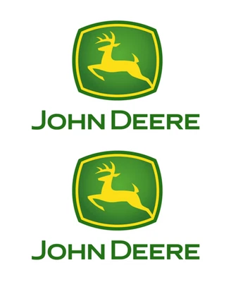 Set of 2 Classic John Deere Stickers Decals 3" or 5" Tractor Green or Black - Image 1 of 4