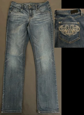 Natural Reflections Jeans Womens Size 2 Blue Denim Mid Wash Straight Leg Stretch - Image 1 of 4