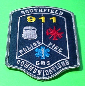 SOUTHFIELD MICHIGAN MI 4 3/4" COMMUNICATIONS 911 / FIRE / EMS POLICE PATCH - Picture 1 of 1