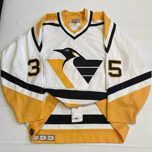 (READ) CCM Authentic Tom Barrasso Pittsburgh Penguins Robo Pen Jersey Vintage 52 - Picture 1 of 16