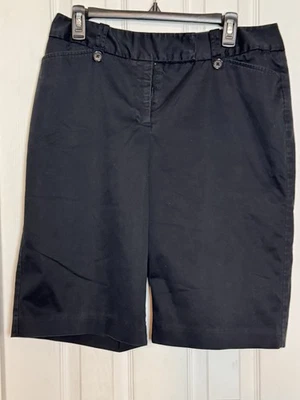Bermudas Worthington de corte moderno para mujer, negras, talla 12 Foto 1 de 4
