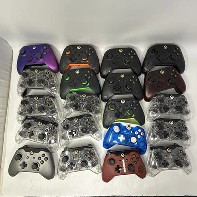 批量 20 件 混合 PDP 游戏控制器 适用于 Xbox One - 未测试/适用于零件 — 第 1/4 张图片