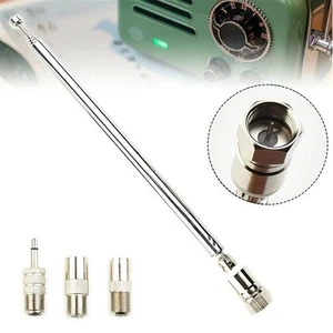 Telescopic DAB FM Radio Aerial W 3 Adapter HiFi AV Receiver /Mini System Quality - Picture 1 of 12