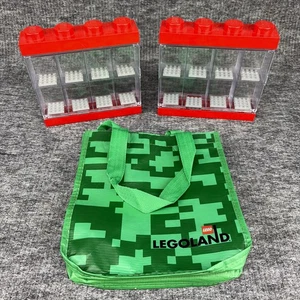 Lot of 2 LEGO Minifigure 8-count Display Cases - 2017 - Red, Wall-Mount - Picture 1 of 9