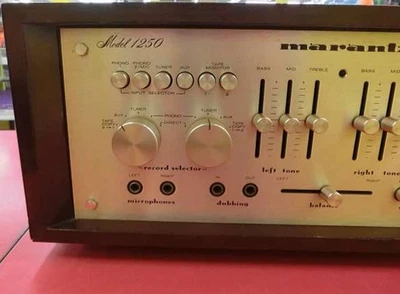 Amplificador estéreo integrado Marantz 1250 testado funcionando veja descrição - Imagem 1 de 4