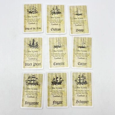 Pirates of the Caribbean Game of Life 9 Ship Cards 2005 Replacement Pieces - Image 1 of 2