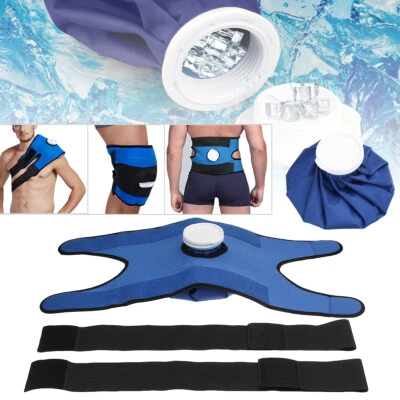 Reusable Ice Bag Pack Pain Relief Cold Therapy + Wrap + Strap For Knee Shoulder - Image 1 of 4
