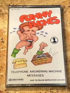 FUNNY PHONES 9 Comical Musical Answering Machine Messages Cassette Tape - Picture 1 of 3