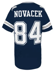 Jay Novacek (COWBOYS) Signed Navy Custom Football Jersey - (SCHWARTZ COA) - Picture 1 of 3