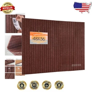 Elegant 48 x 36 Inch Felt Bulletin Board - Foldable, Safe Wall Display Solution - Picture 1 of 8