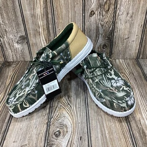 Hey Dude US Mens 12 Green Wally Funk Oasis Shoes Santa Fe Design Casual Loafer - Picture 1 of 9