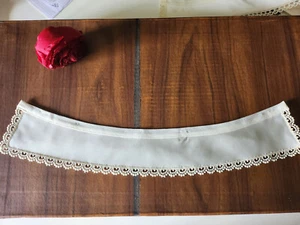 Vintage Satin Fabric Lace Neck B7-71 - Picture 1 of 5