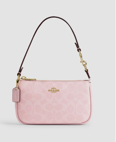 Tela firmata Coach Nolita 19 CW426 rosa cipria nuova con etichetta