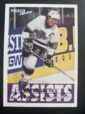 1994-95 WAYNE GRETZKY #154 TOPPS PREMIER HOCKEY ASSISTS LEAGUE LEADER LA KINGS