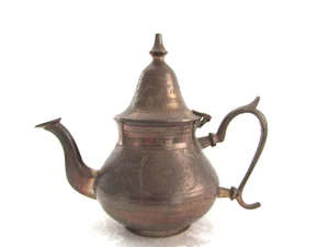 Vintage Middle Eastern Persian Brass Teapot - Picture 1 of 12