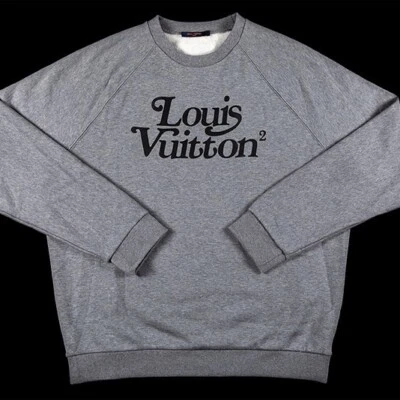 Sudadera Louis Vuitton x Nigo Squared LV Cuello Redondo Gris Clara Talla XL Foto 1 de 4