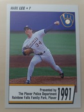 1991 Milwaukee Brewers Police Cards - Plover Police Dept Rainbow Falls Family...