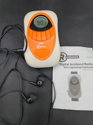  Radio Shack Digital Armband Radio AM/FM 1201519 Tested Orange  - Image 1 of 4
