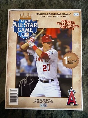 Mike Trout 2012 Autografiado Raro Edición Limitada Programa All Star Certificado MLB  Foto 1 de 4