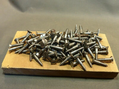 Lot de vis à bois tete fraisée ancien stock quincaillerie 7x35  50 pièces - Photo 1/4