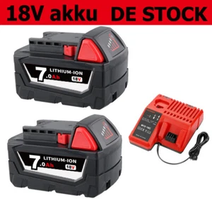 CONFEZIONE per batteria Milwaukee M18 M18 18V XC 7,0Ah Li-Ion 48-11-1860/caricabatterie - Foto 1 di 6