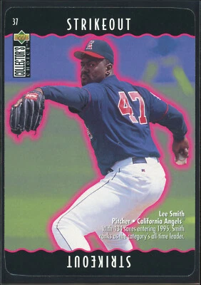 1995 Lee Smith UD Collector's Choice Gold Signature You Make the Play HOF Angels - Image 1 of 4