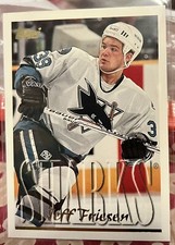 1995-96 Topps San Jose Sharks Hockey Card #360 Jeff Friesen Left Wing  🏒