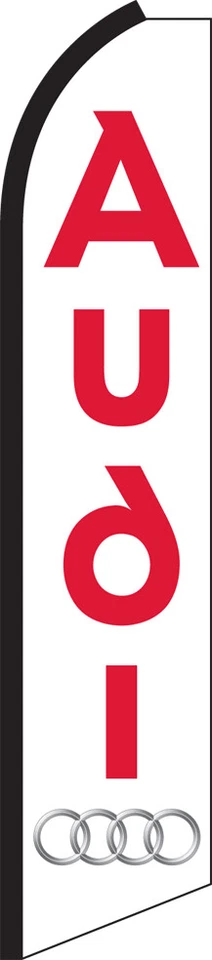 SWOOPER FEATHER FLUTTER FLAG SIGN ADVERTISING AUDI DEALERSHIP HALF SLEEVE SUPER - Image 1 of 1