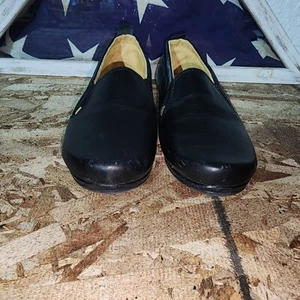 Leder Mary Janes flache Slipper Damen (schwarz) - GRÖSSE 6 - Bild 1 von 9