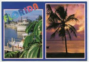 Kontinentale Postkarte - Florida Impressionen - schöne Wasserstraßen und Sonnenuntergang - Bild 1 von 2