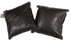 Home Details Chocolate Faux Leather Decorative Pillow 16 x 16 - Picture 1 of 4