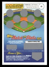 Jose Canseco 1992 Topps Match the Stats Game Card #42 Unscratched