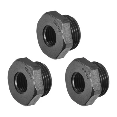 Bujes reductores roscados Conectores de Rosca macho M20 a hembra M12, 3uds - Imagen 1 de 3