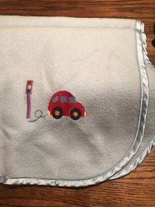 Kidsline Red Car Baby Blanket Blue Fleece Purple Stoplight Security Lovey Silky - Picture 1 of 6