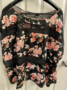 Torrid Übergröße DAMEN Größe 5X schönes durchsichtiges Top - Bild 1 von 5