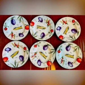 Furio Garden Delight Salad Plates Set of 6 - Picture 1 of 6